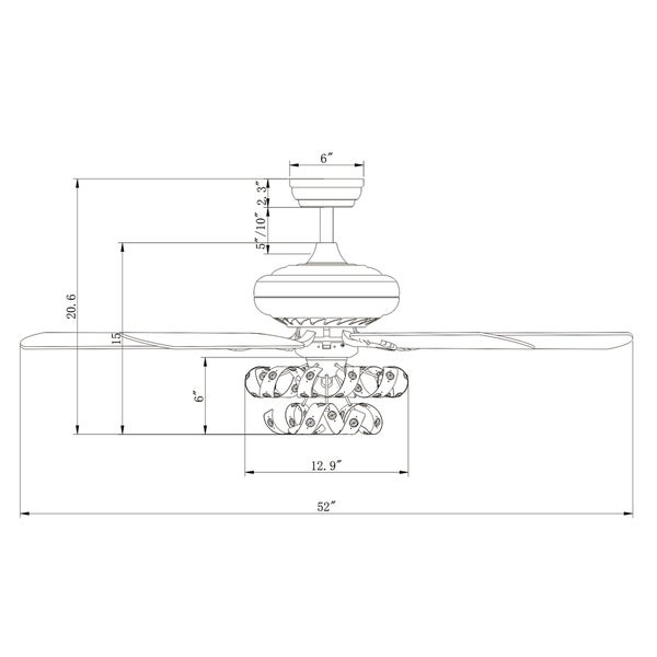 Paz Satin Bronze 52-Inch 5-Blade Lighted Ceiling Fan Shopping - The Best Deals on Ceiling Fans | 35259969