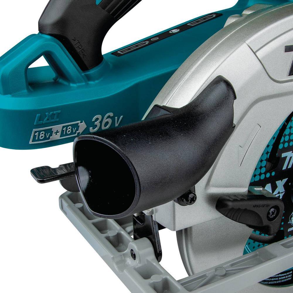 Makita 18V X2 LXT (36V) Brushless Cordless 7.25 in. Circular Saw (Tool-Only) wBonus 7.25 in. Carbide-Tipped Saw Blade XSH06Z-B61656