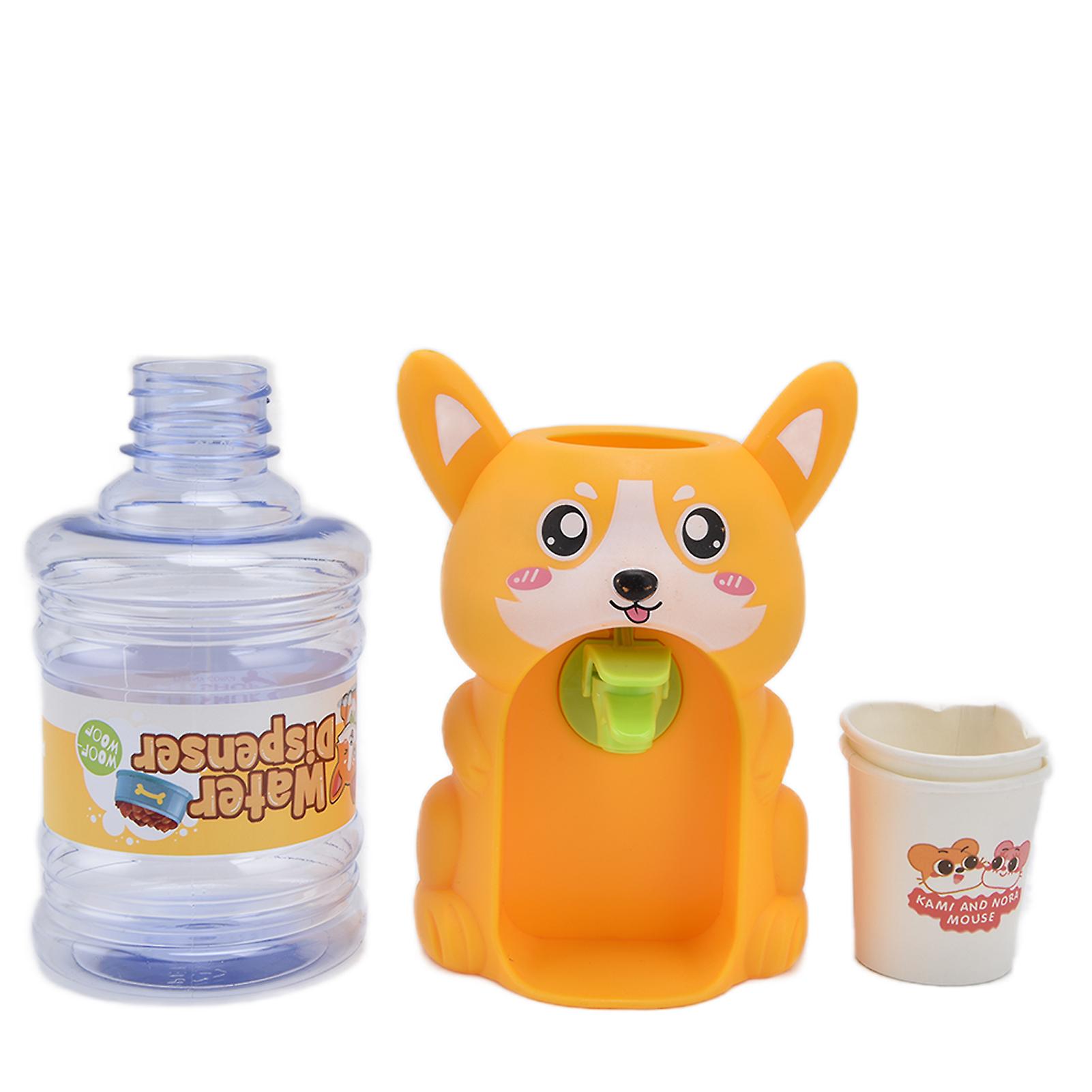 Mini Water Dispenser Toy Simulation Animal Shaped Drinking Fountain Gift for Toddlers KidsDog