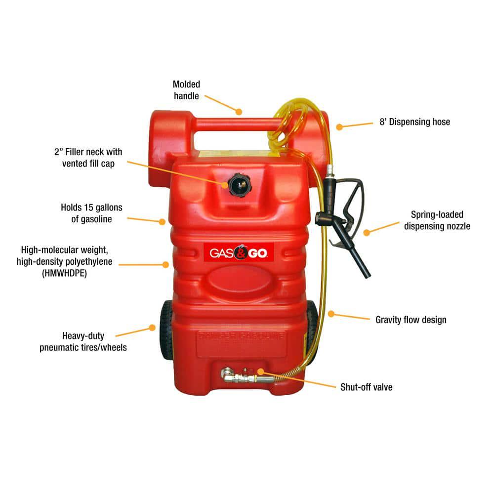 Gas and Go 15 Gal Polyethylene Fuel Cart