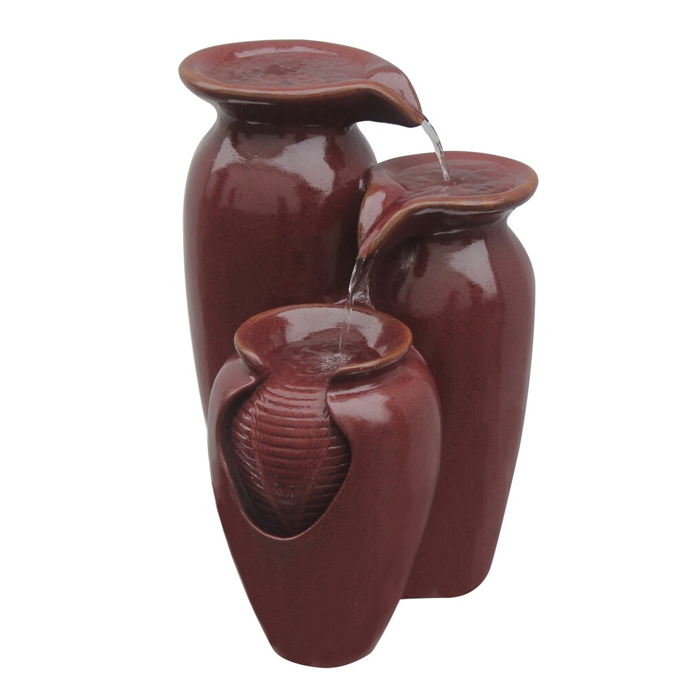 Teamson Home   Outdoor Water 3 Jar Floor Fountain
