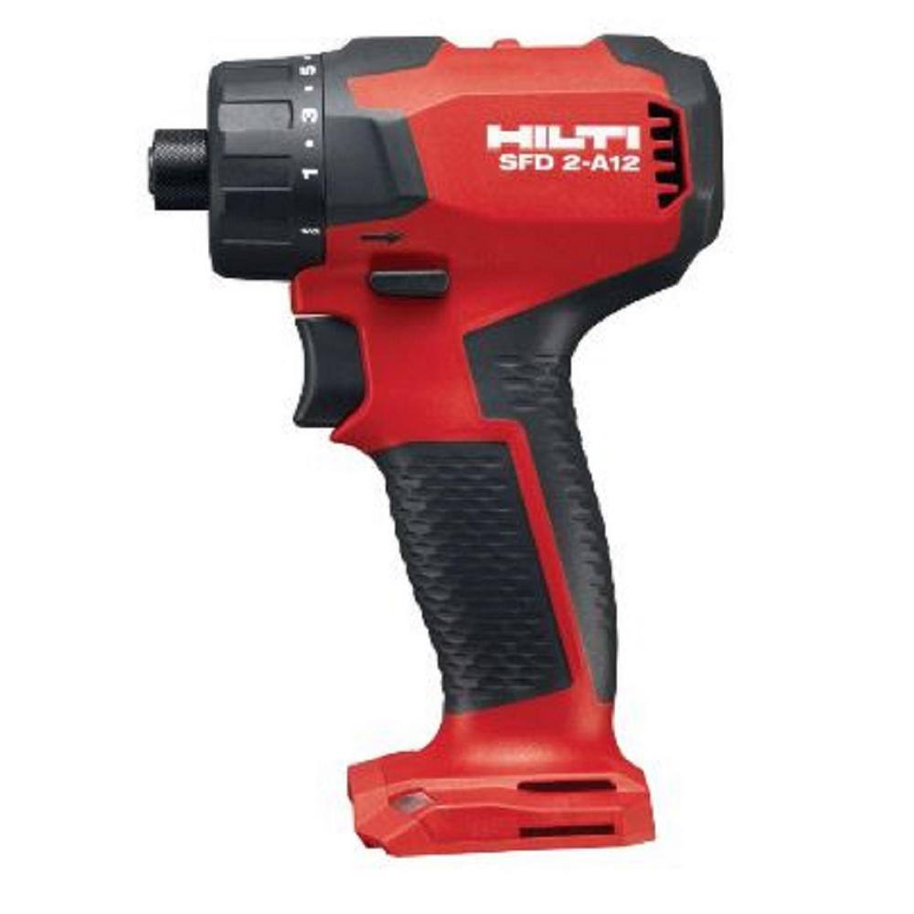 Hilti 12-Volt Lithium-Ion 14 in. Cordless Impact Driver SFD 2-A Kit with Battery Charger and Bag 3536725