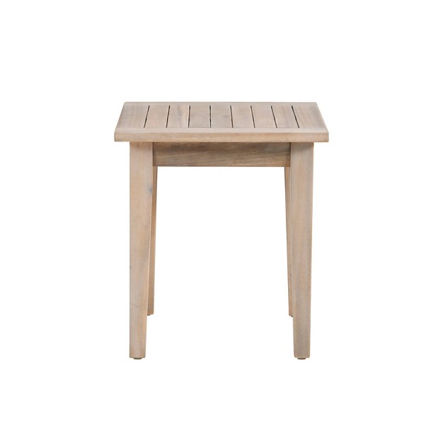 Linon Acacia Square Melita Accent Table Natural