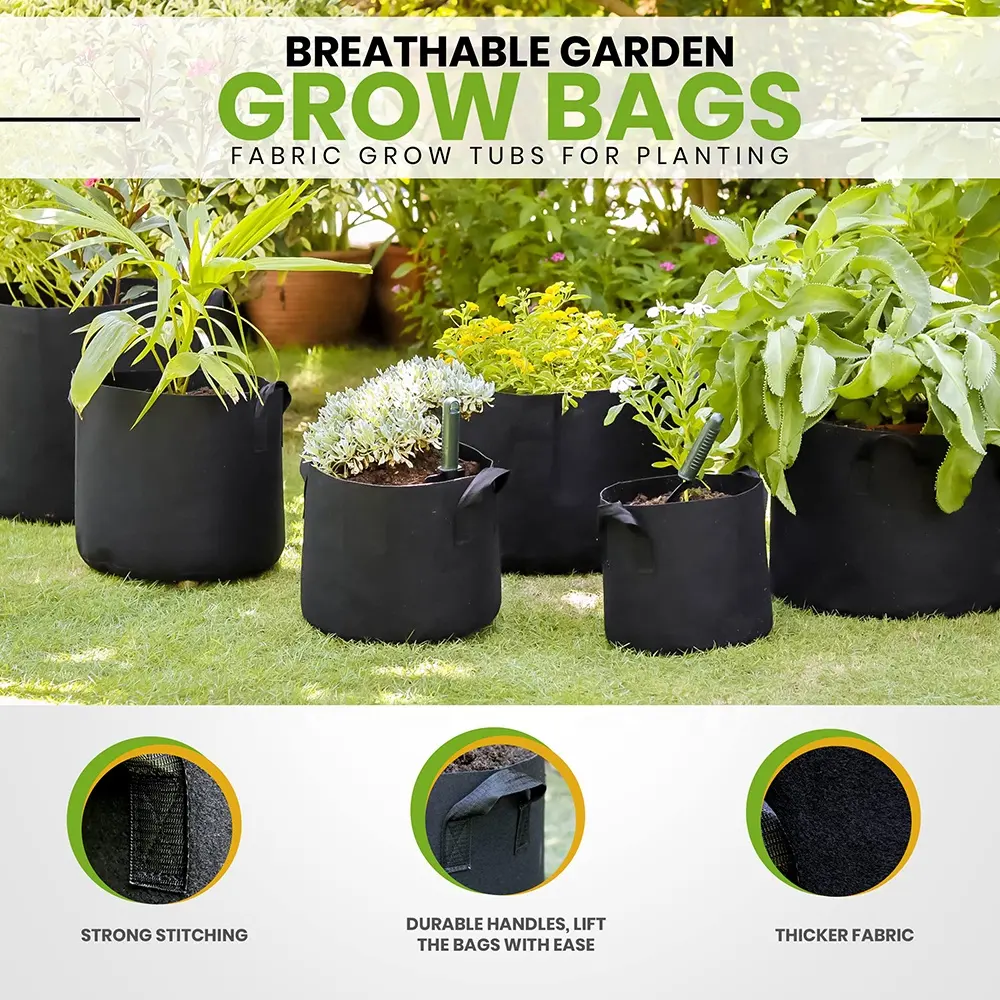 OEM Hot s 7 Gallon Grow Bags Nursery Pots Fabric Flower Planting Pots For Vegetables Grow Pots