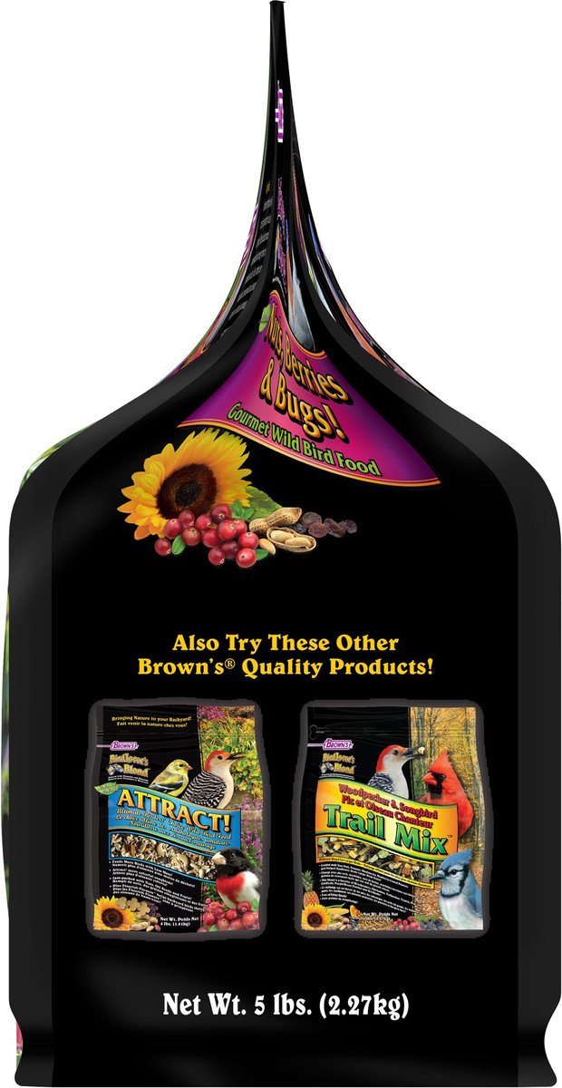 Brown's Bird Lover's Blend Nuts， Berries and Bugs! Gourmet Wild Bird Food