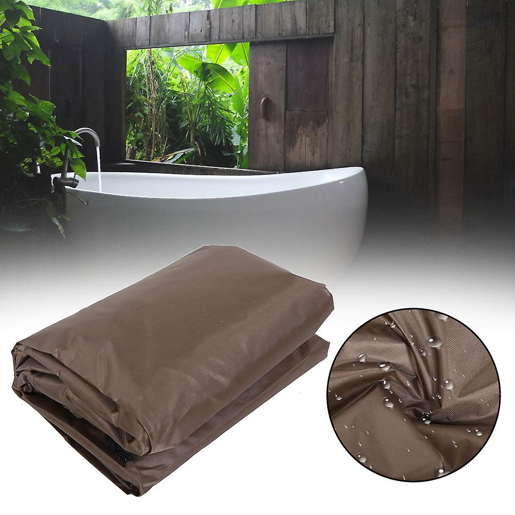 Outdoor Hot Tub Cover Waterproof Heavy Duty Square Hot Tub Spa Covers Replacement For Patio Hot Tub Protector 90.9 X 90.9 X 11.8 Inches_x000d_[brown]