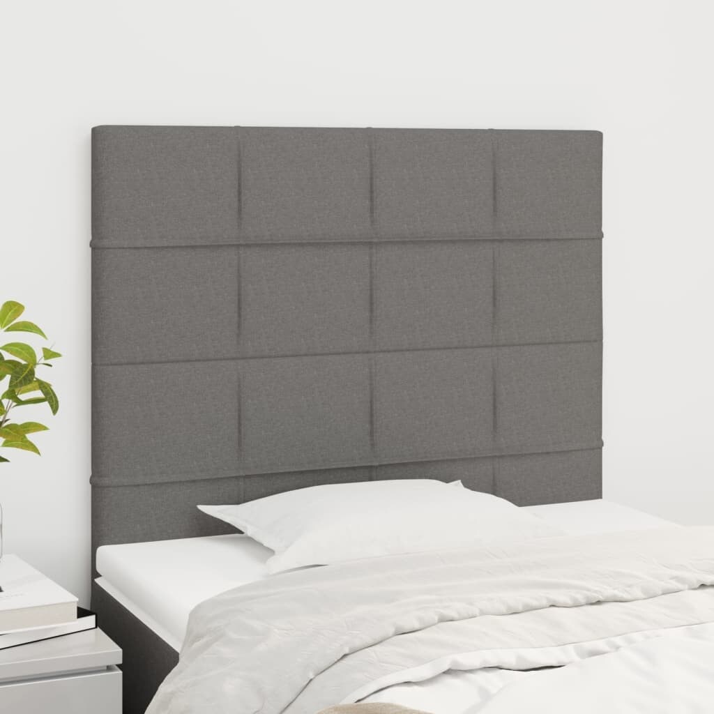 vidaXL Headboards 2 pcs Dark/Light Gray multisize Fabric - - 37421105