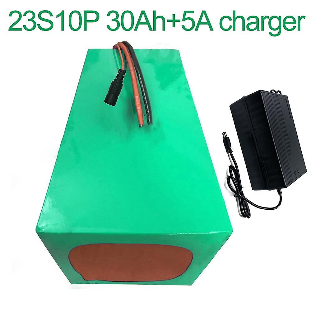 Battery With Charger 5a 30ah 84v Li-ion 18650 Rechargeable Electric Two Three-wheeled Motorcycle Bike Ebike Accept Customization 23s10p 280 * 200 * 14