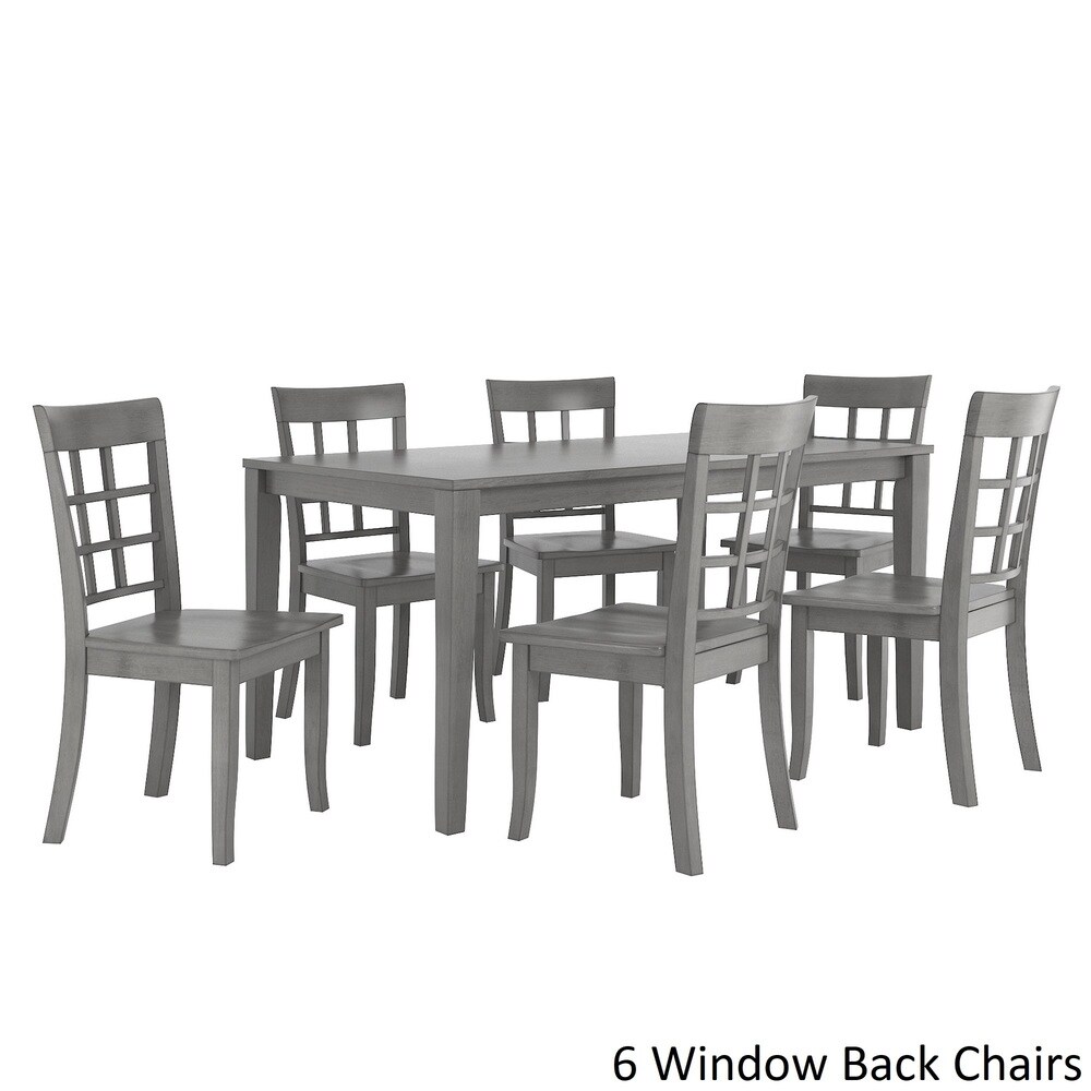 Wilmington II 60 Inch Rectangular Antique Grey Dining Set by iNSPIRE Q Classic