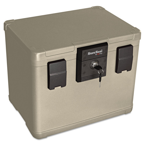 SureSeal Fire and Waterproof Chest， 0.6 cu ft， 16w x 12.5d x 13h， Taupe (SS106)