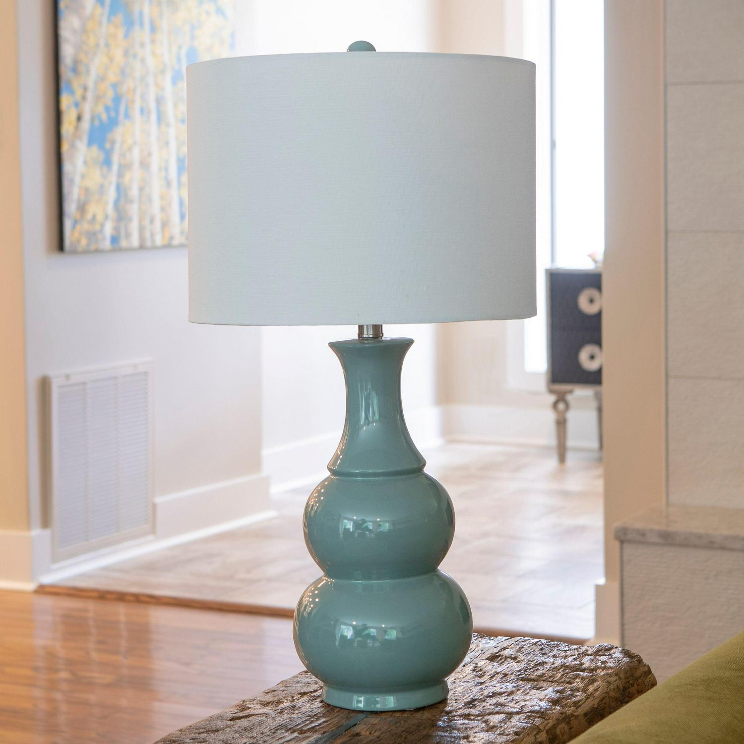 DA(C)cor Therapy Harper Aqua Ceramic Table Lamp  Crowdfused