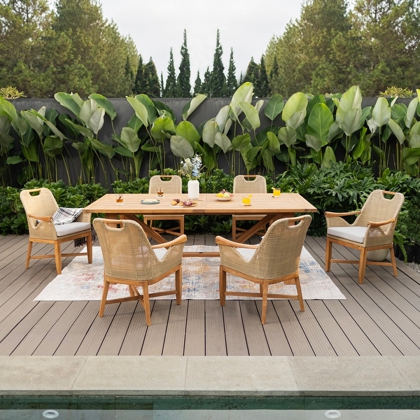 Cambridge Casual Sydney 7Piece Teak Outdoor Dining Set with Large Table