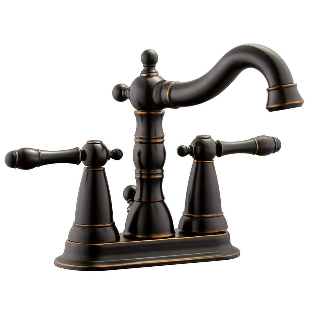 Design House Oakmont 4 in Centerset 2Handle Bathroom Faucet in Oil Rubbed Bronze