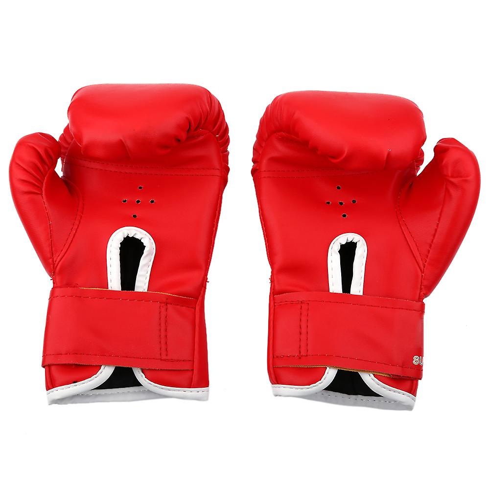 Kids Boxing Fighting Muay Thai Sparring Punching Kickboxing Grappling Sandbag Gloves Red