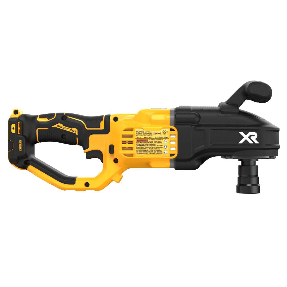 DEWALT 20V MAX XR 7/16 Compact Quick Change Stud and Joist Drill with POWER DETECT Brushless Cordless Bare Tool ;