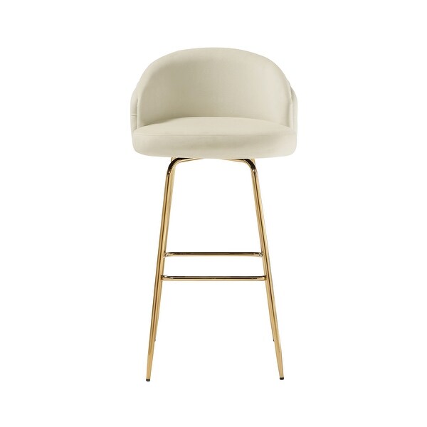 Art Leon Swivel Velvet Uhpolstered Bar Stool