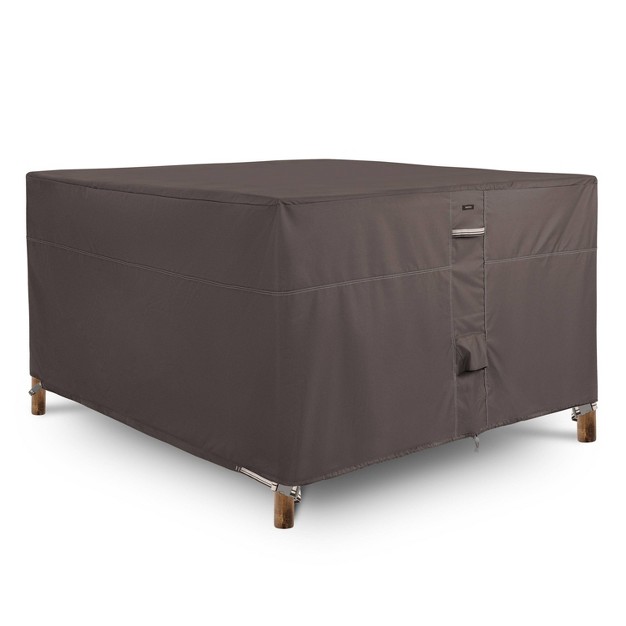 Classic Accessories Ravenna Water resistant Patio Bar Table And Chair Set Cover Dark Taupe