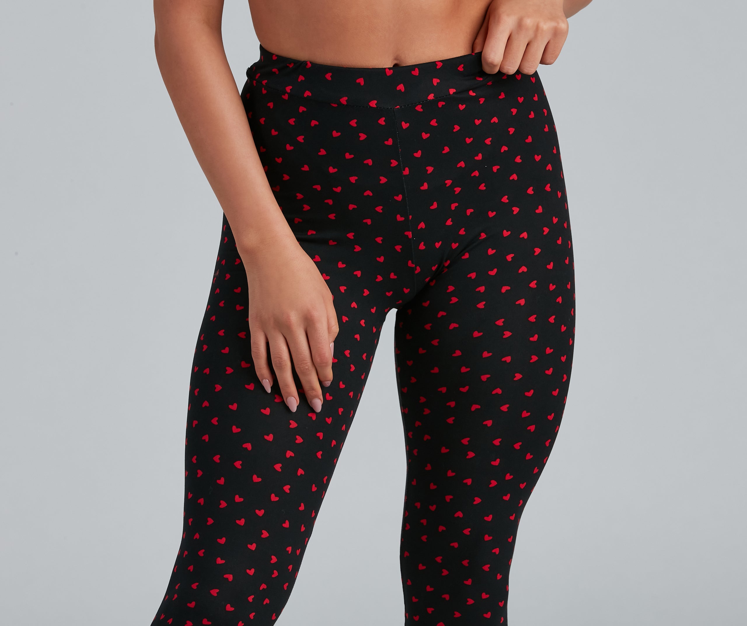 So Flirty Heart Printed Pajama Leggings