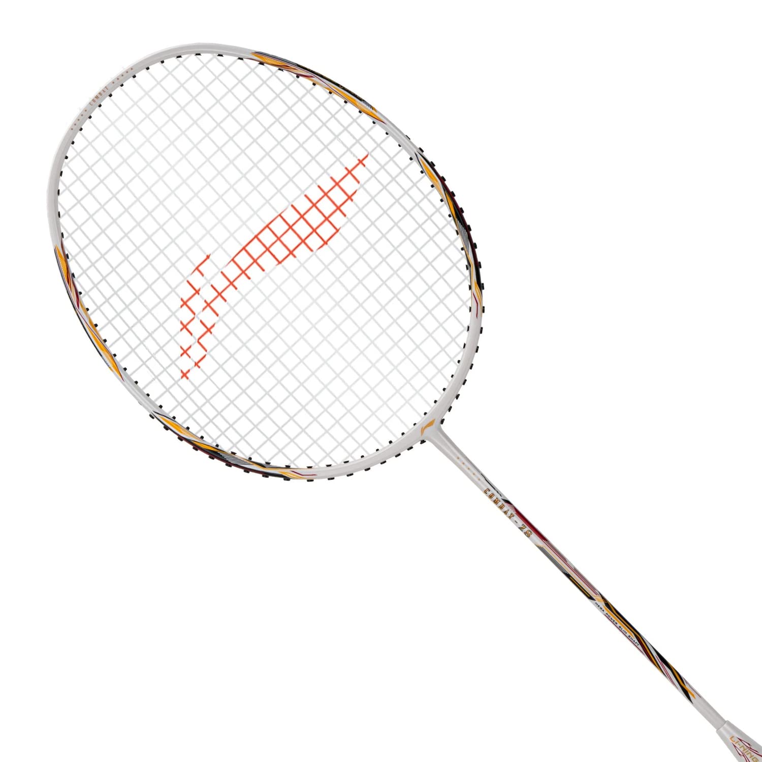 Li-Ning Combat Z8 Badminton Racket (White/Gold/Red) - 80 Grams