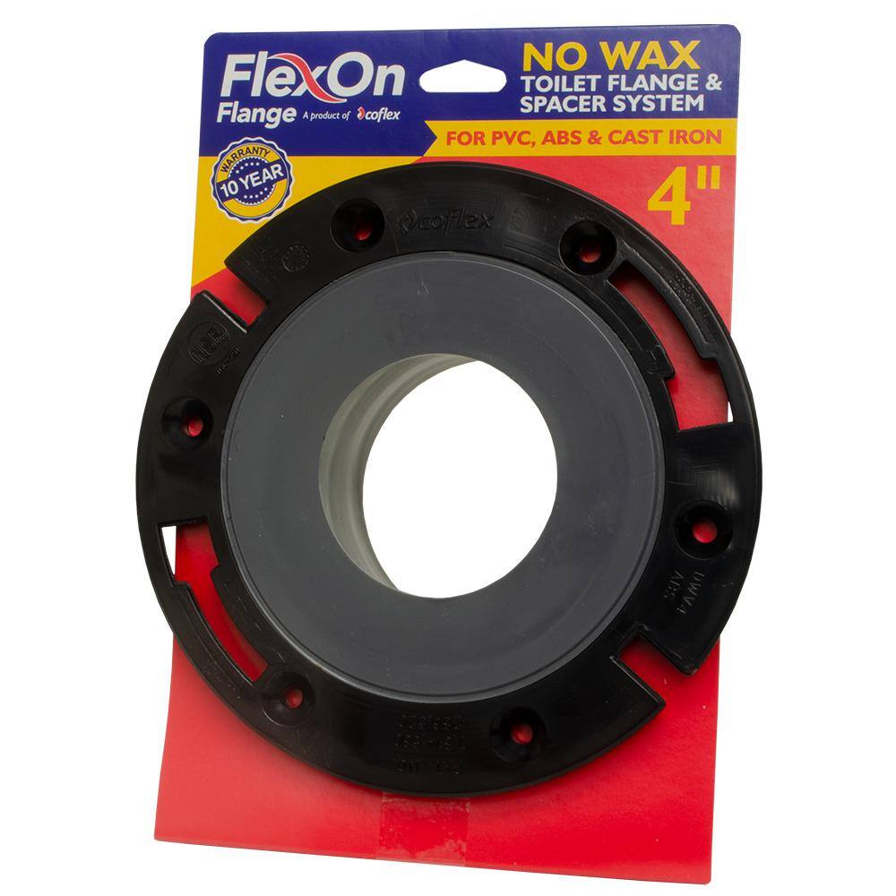 Flexon Toilet Flange for 4 in. PVC ABS Cast Iron or Lead Pipes PB-204