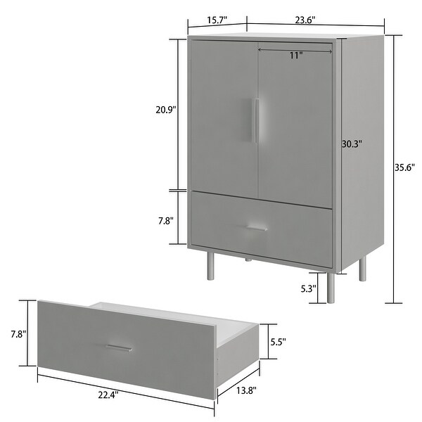 2-Tier Wine Storage Cabinet