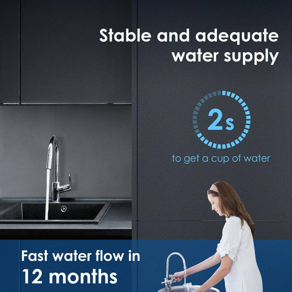 Waterdrop 10UA 8000 Gal. Under-Sink Water Filter System NSFANSI 42 Certified Direct Connect to Kitchen Faucet B-WD-10UA