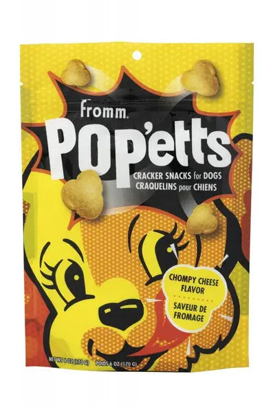 Fromm Pop'etts Chompy Cheese Flavor Cracker Snacks For Dogs;