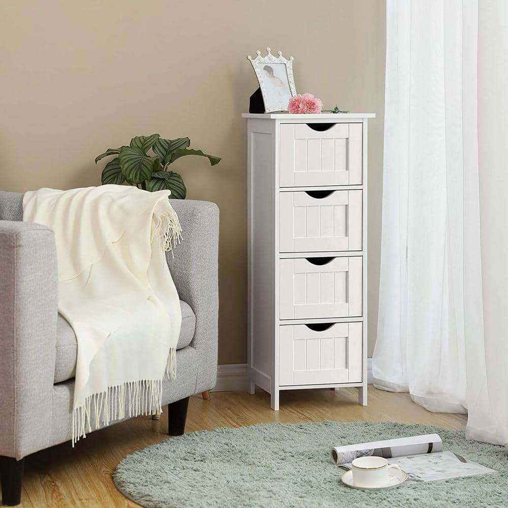 Nestfair 118 in W Space Saver Bathroom Storage Cabinet in White