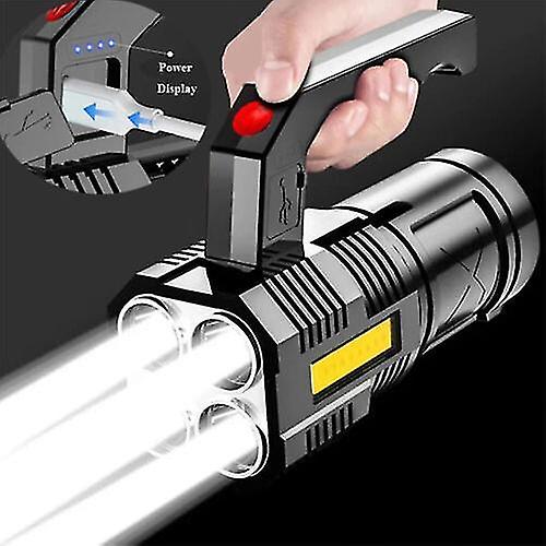 Super Bright Tactical Light Led Flashlight Work Flashlight Usb Camping