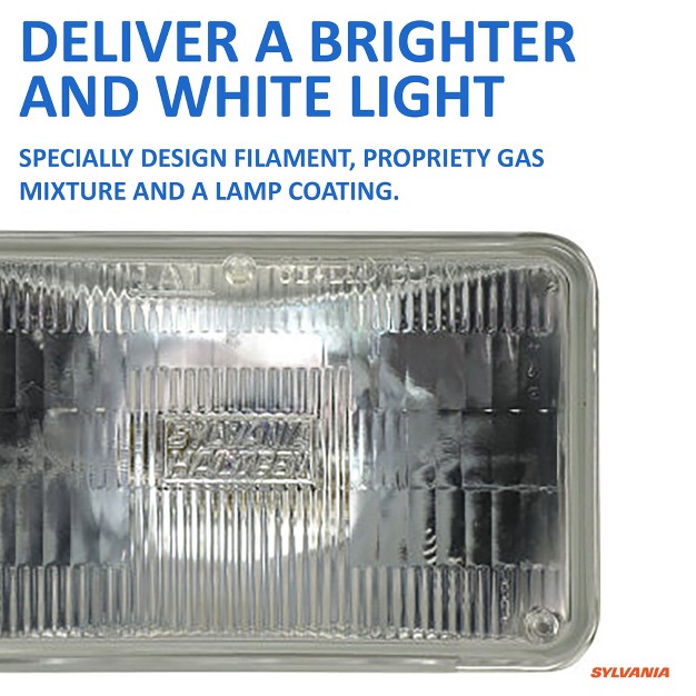 Sylvania H4651 Silverstar Sealed Beam Headlight High Performance Halogen Headlight Replacement 100x165 Brighter amp Whiter Light For Added Clarity Downroad And Sideroad contains 1 Bulb