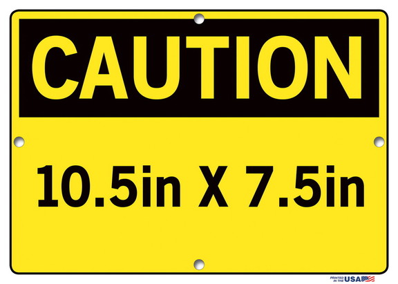 Vestil  SI C 14 A AL 040 sign caution 14 10.5x7.5 ...