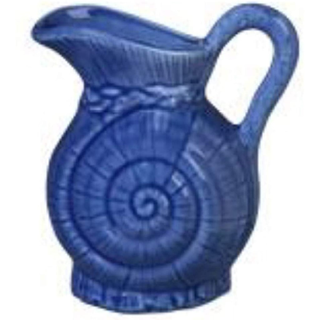 Sadek Porcelain Coastal Shell Creamer Blue 5 Inches