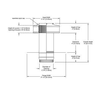 Active Ventilation 3 in. Dia Aluminium Round Back Roof Jack with 4 in. Collar and 2 in. Tail Pipe RBV-3-C4-TP