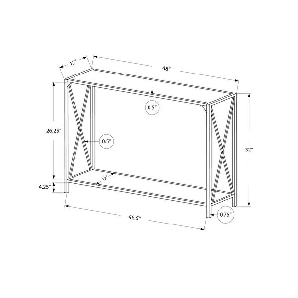 Accent Table， Console， Entryway， Narrow， Sofa， Living Room， Bedroom， Metal， Laminate， Marble Look， Contemporary， Modern