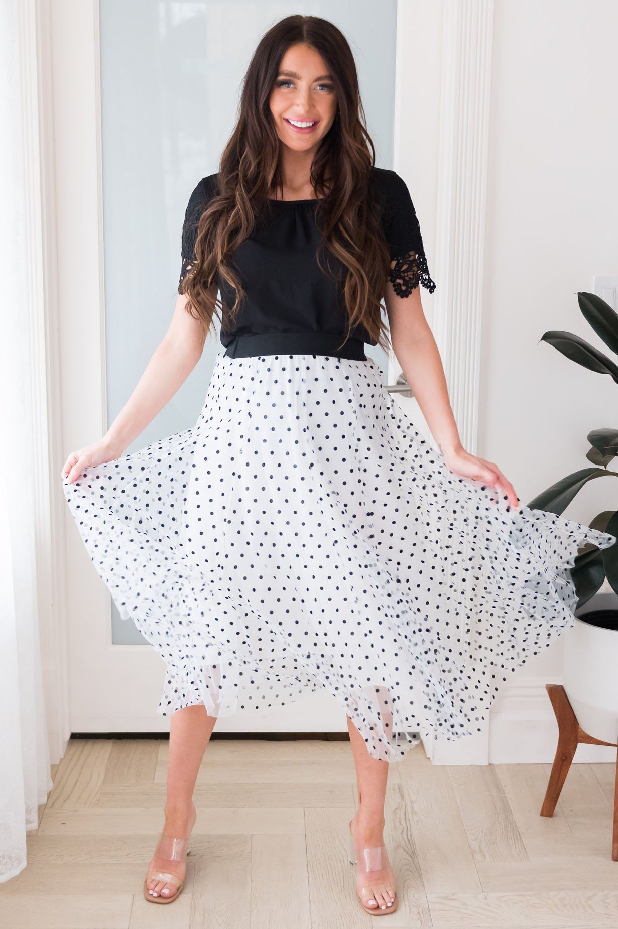 Connect the Dots Modest Tulle Skirt