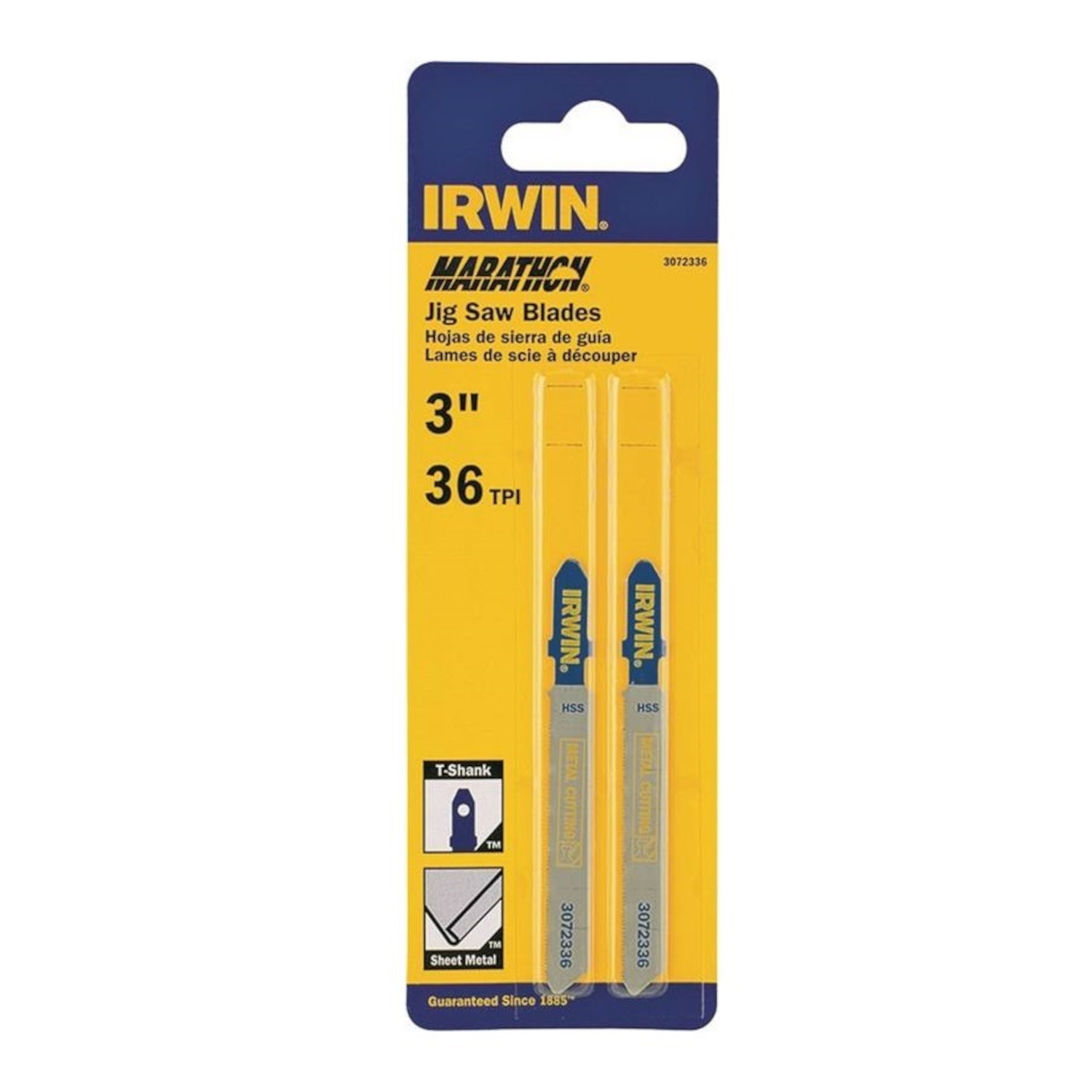 Irwin Marathon 3 in. Bi-Metal T-Shank Jig Saw Blade 36 TPI 2 pk