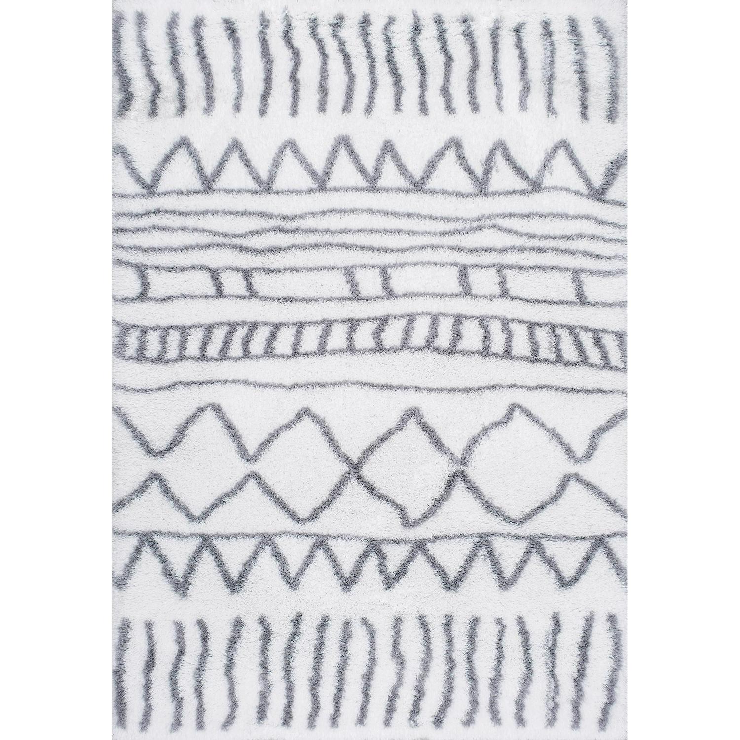 nuLOOM Renata Moroccan Shag Area Rug， 4and#8242; x 6and#8242;， Gray