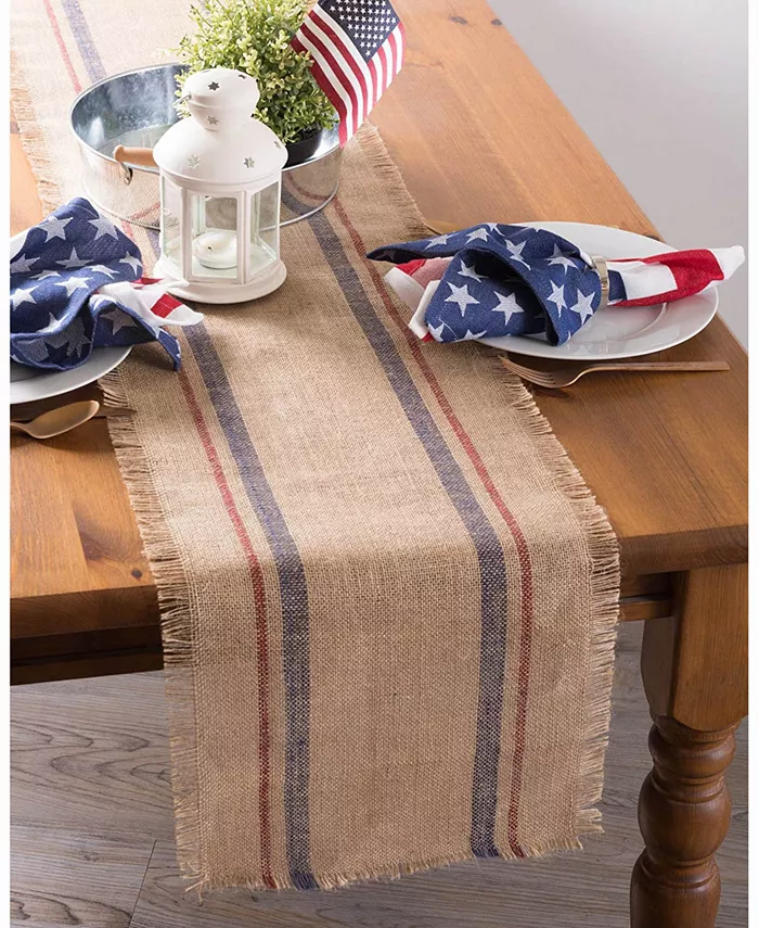 Design Imports Burlap Table Runner 14 x 108