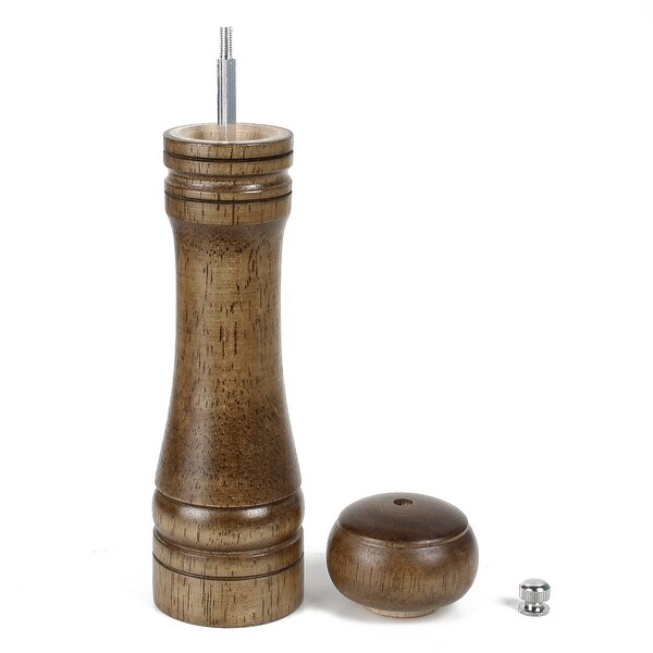 22cm x 5.5cm Home Kitchenware Salt Pepper Spice Mill Grinder Shaker - Wood - 8.7