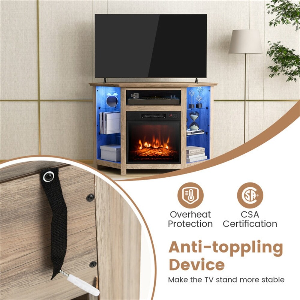 Fireplace Corner TV Stand for 50 Inches TV