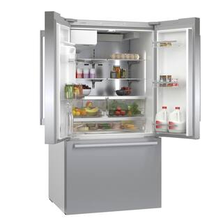 Bosch 500 Series 36 in. 26 cu ft Smart Standard Depth French Door Bottom Freezer Refrigerator in Stainless Steel w Ice Water B36FD50SNS