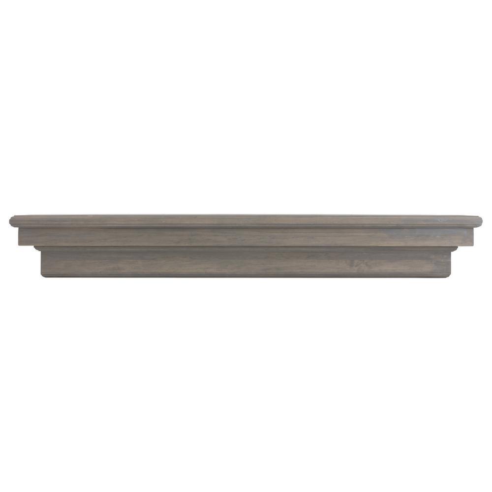 Dogberry Collections 48 in. Ash Gray French Corbel Mantel Shelf m-fcor-4877-gash-none