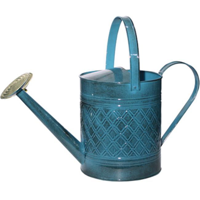 MPT01503 Wexley 2 Gal. Mountain Waves Blue Metal Watering Can