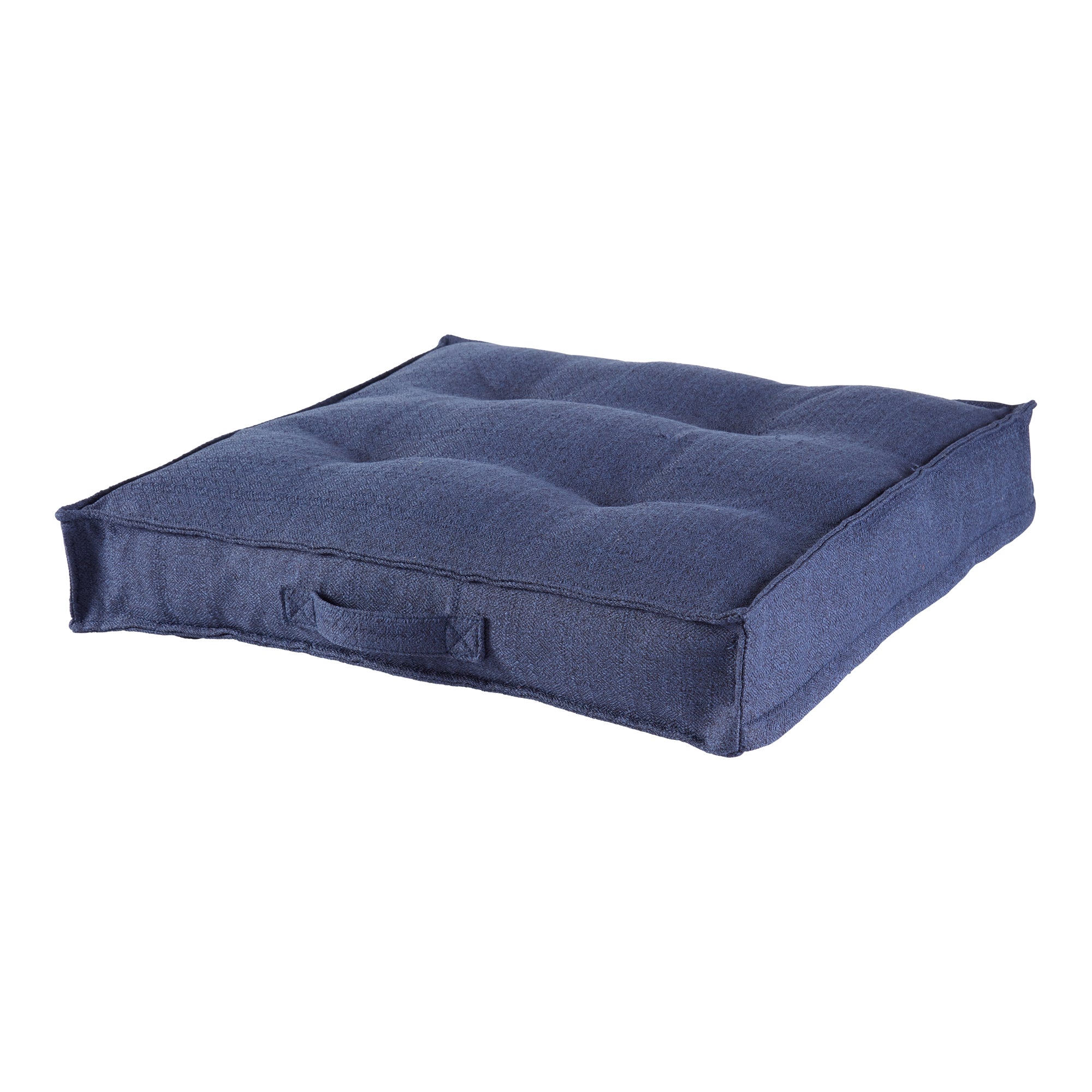 Happy Hounds Milo Square Tufted Dog Bed， Cobalt， Large (40 x 40 in.)