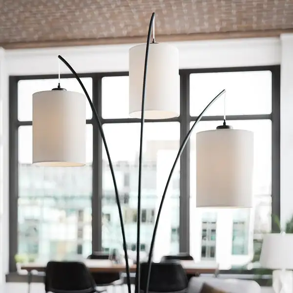 Willow Black Arc Floor Lamp