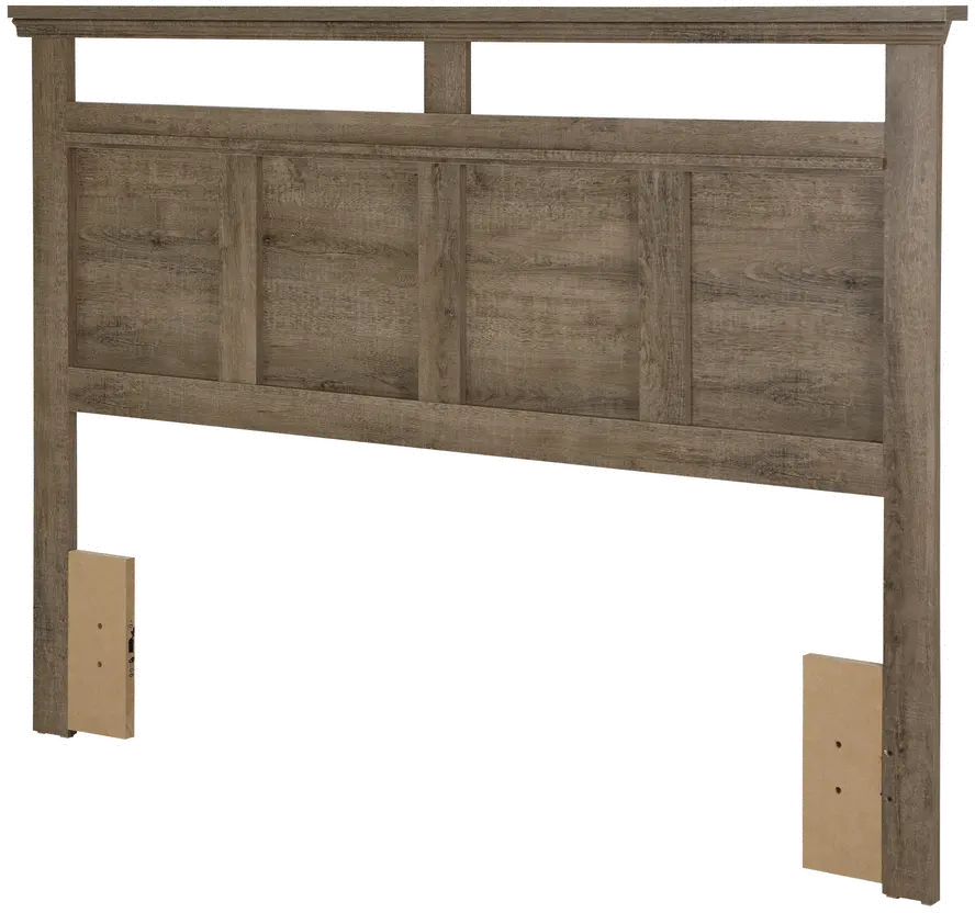 Versa Weathered Oak Full/Queen Headboard (54/60 Inch) - South Shore