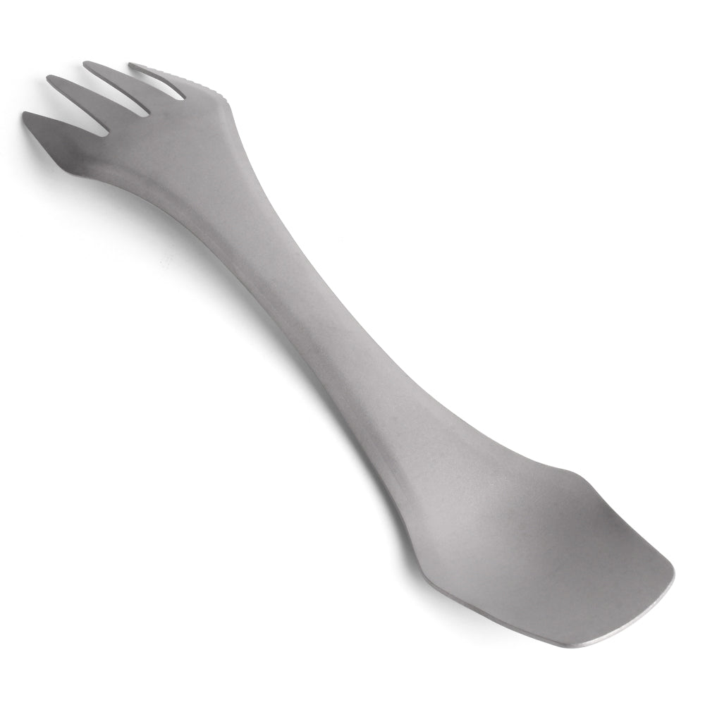 Yabuy 2-IN-1 Spork Titanium Spoon Fork Picnic Traveling Camping Tableware