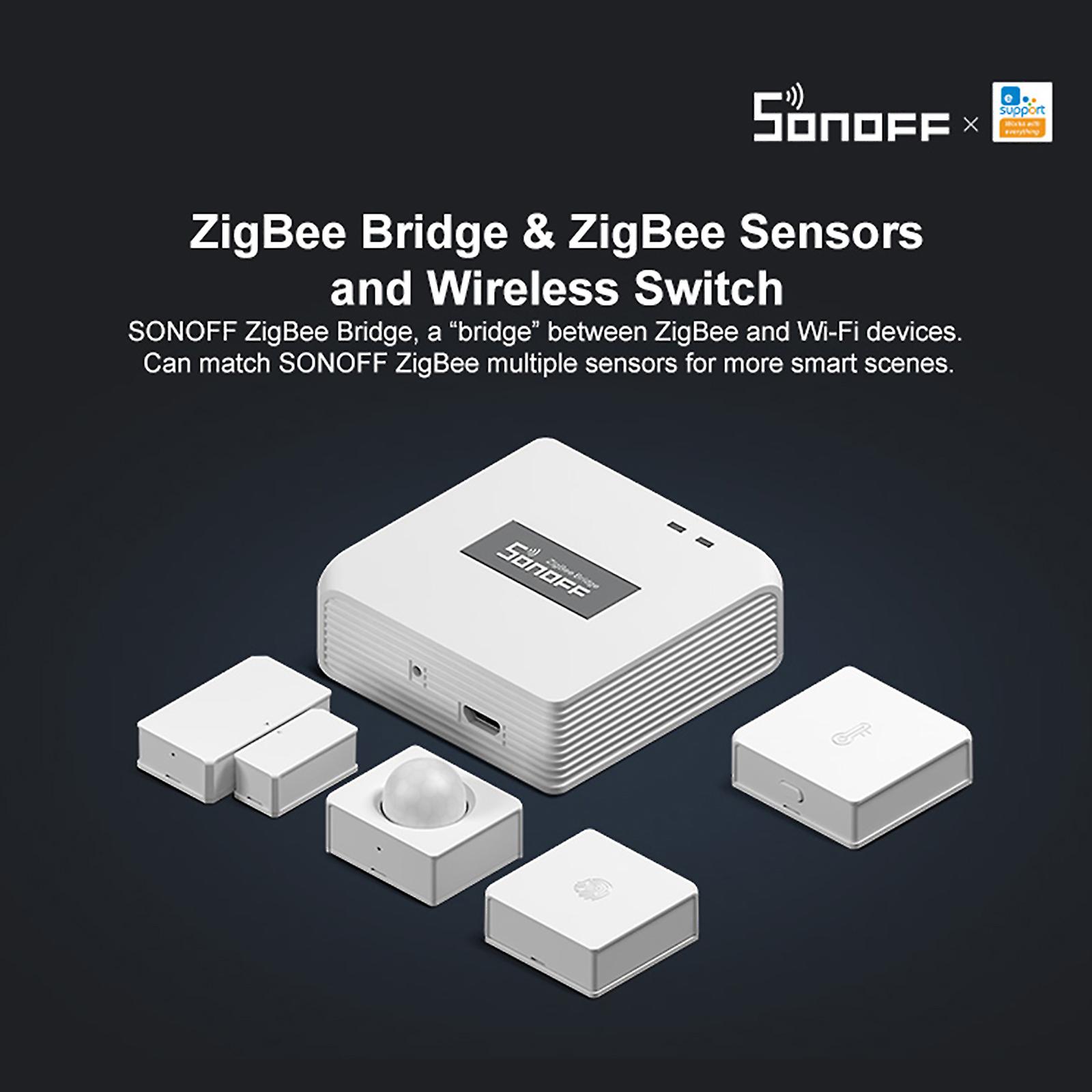 White Sonoff Zbbridge Smart Zigbee Bridge Zigbee 3.0 App Wireless Remote Controller Smart Home Bridge Voice Control Compatible With Alexa Google Home