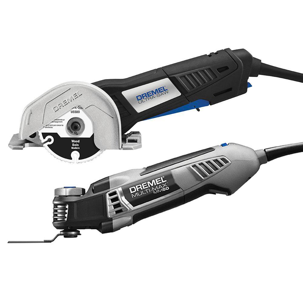 Dremel Multi-Max 5 Amp Variable Speed Corded Oscillating Multi-Tool Kit with Ultra-Saw Corded Compact Saw Tool Kit MM50-01+US40-04