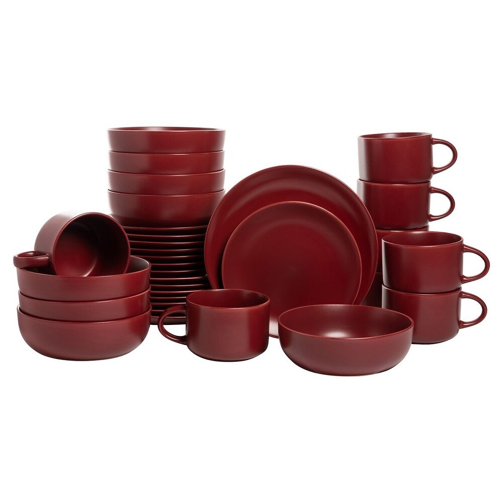 Wazee Matte 32 Pc Coupe Dinnerware Set